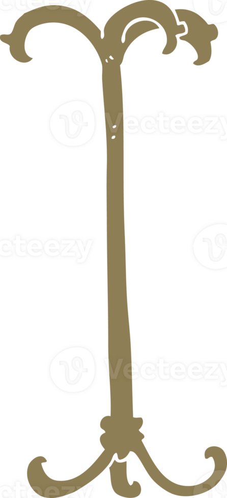 flat color illustration of coat stand png