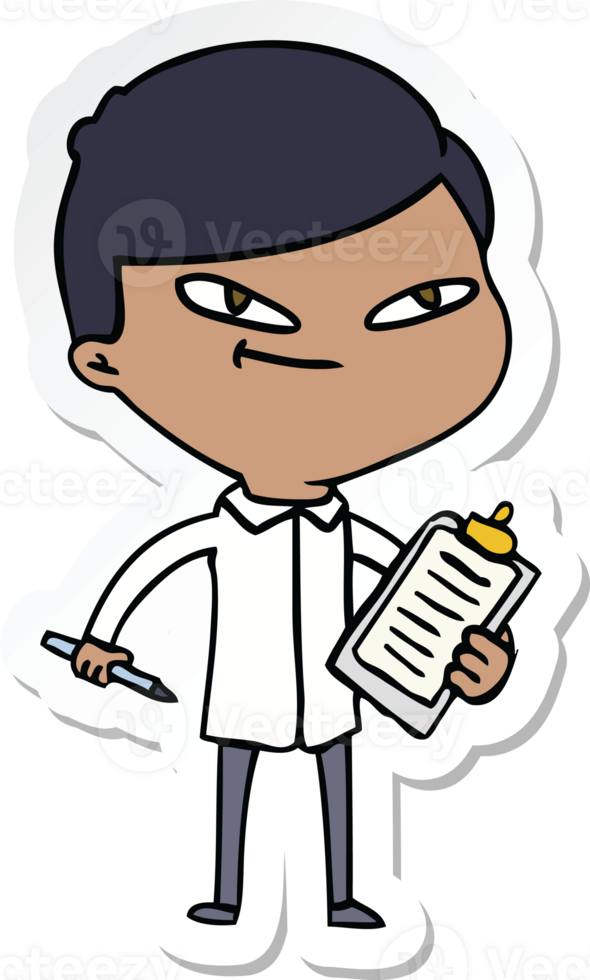 sticker of a cartoon boy png