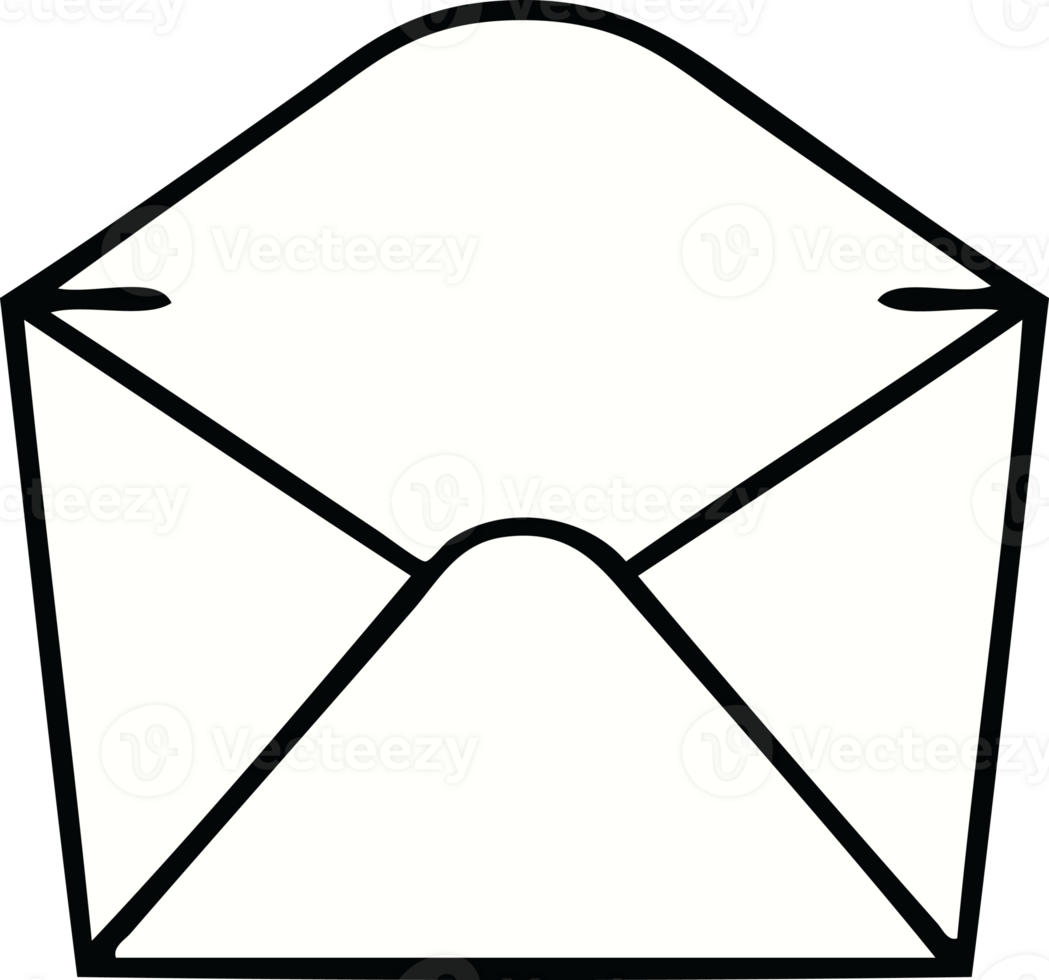 hand drawn quirky cartoon envelope png
