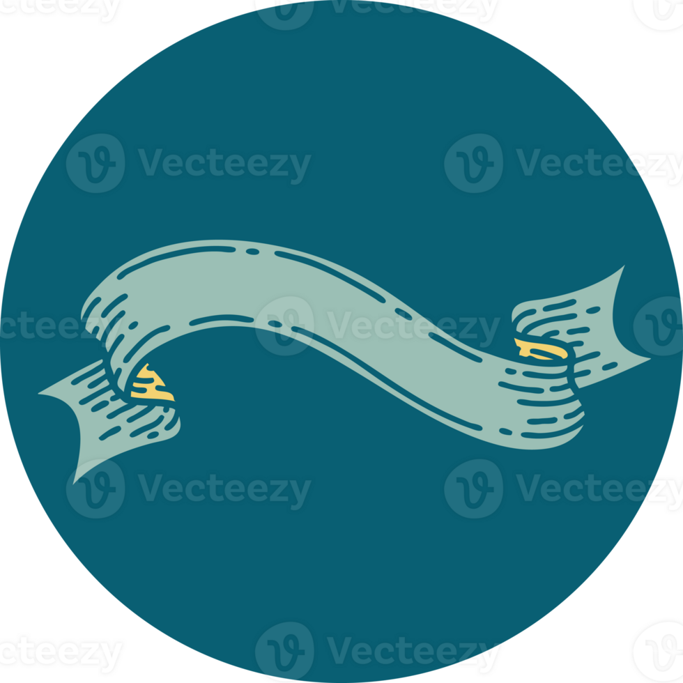 iconic tattoo style image of a banner png