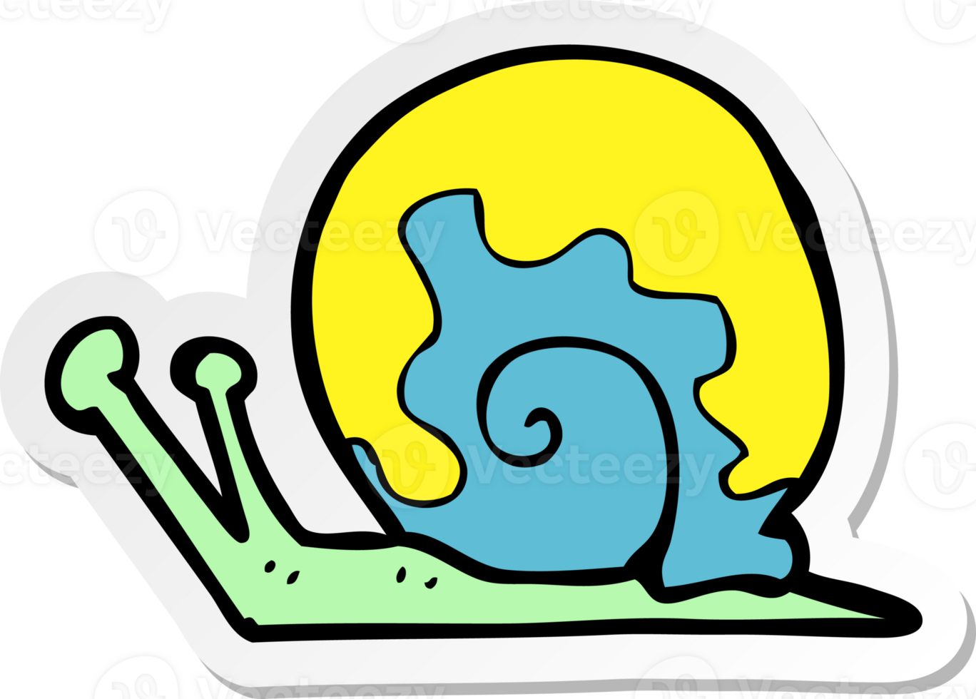 sticker of a cartoon snail png