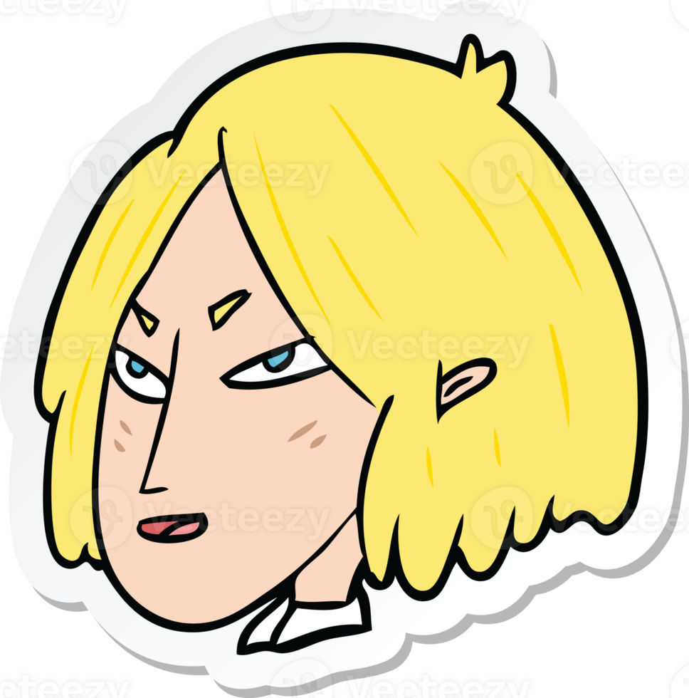 sticker of a cartoon woman png