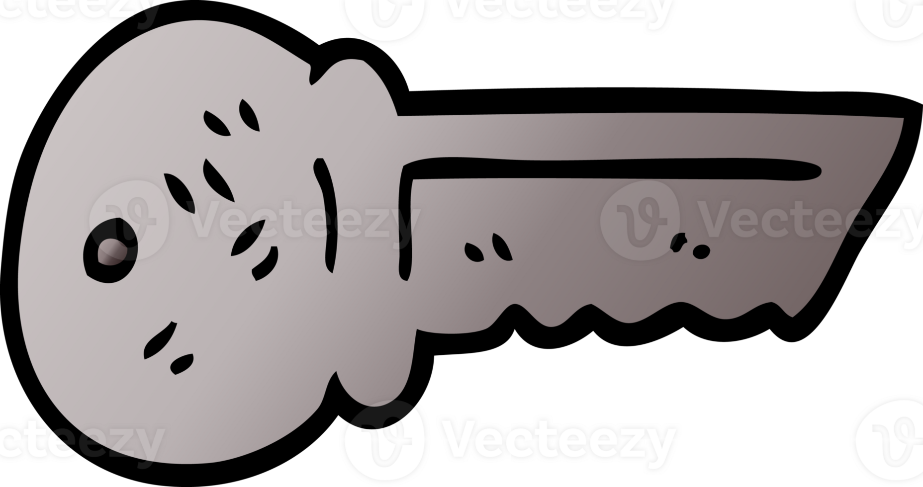 cartoon doodle metal key png