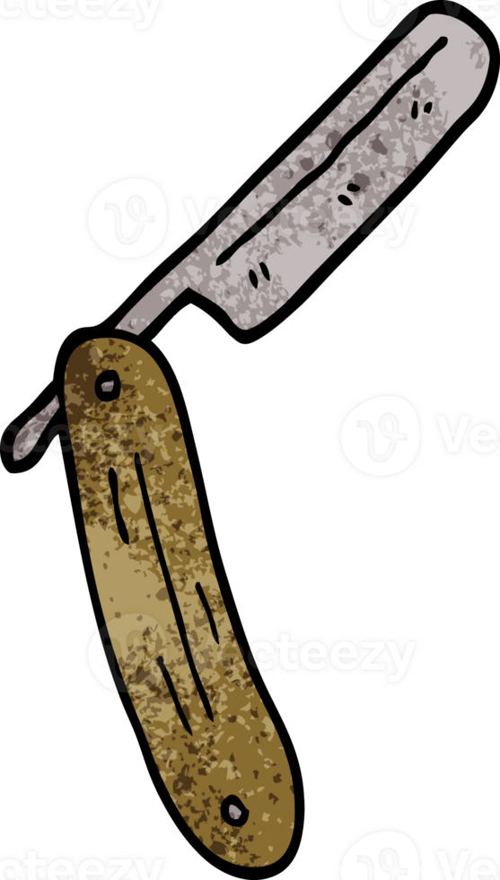 cartoon doodle old style razor png