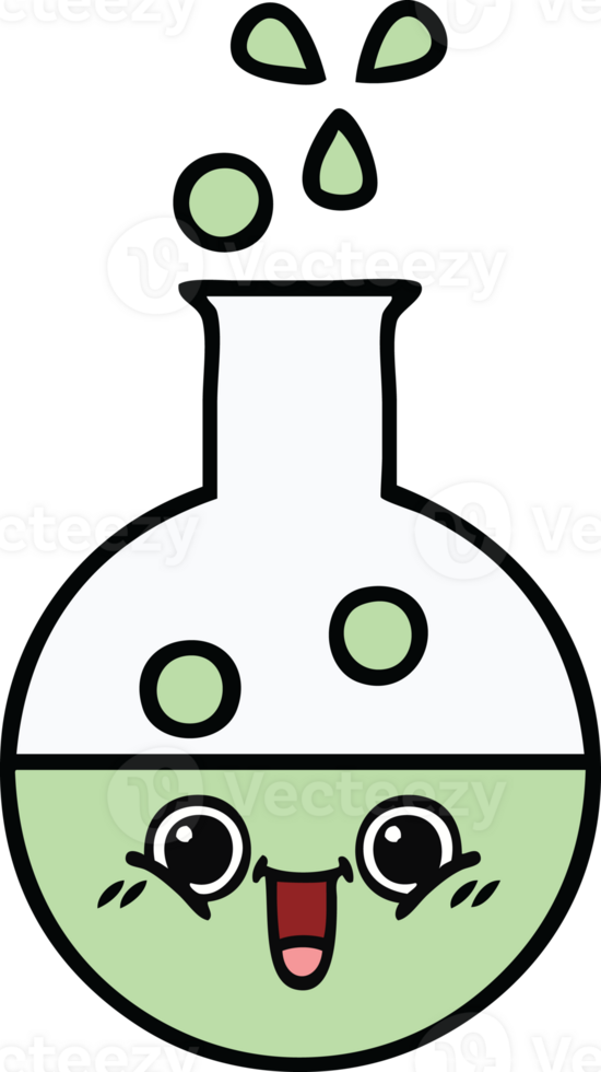 cute cartoon of a test tube png