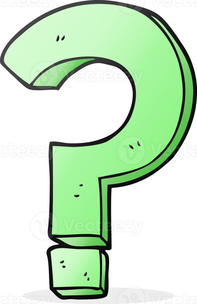 drawn cartoon question mark png
