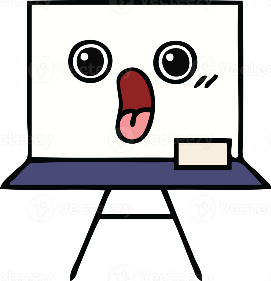 cute cartoon of a white board png