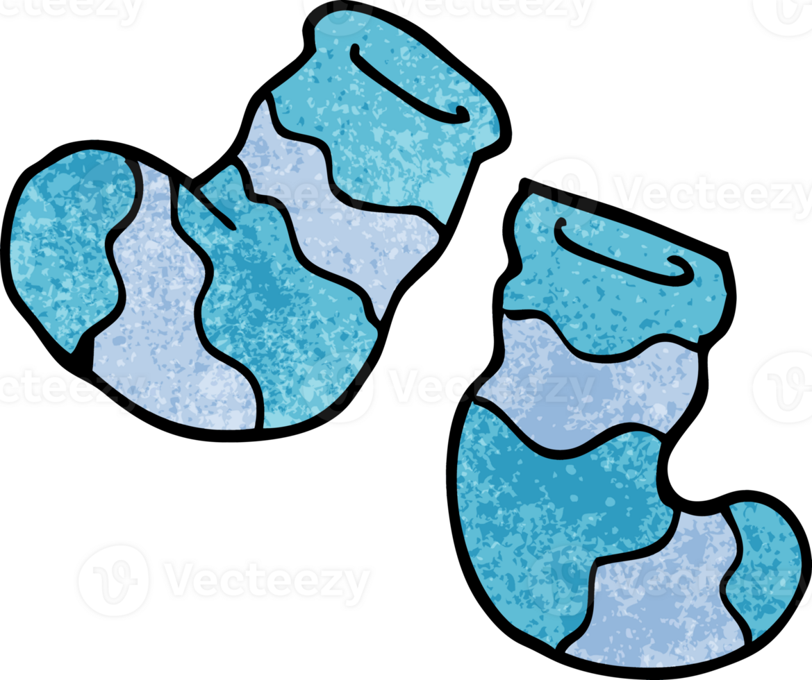cartoon doodle socks png