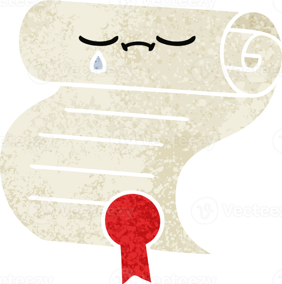retro illustration style cartoon of a contract png