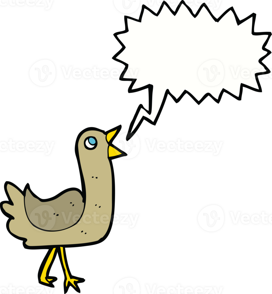 cartoon bird with speech bubble png
