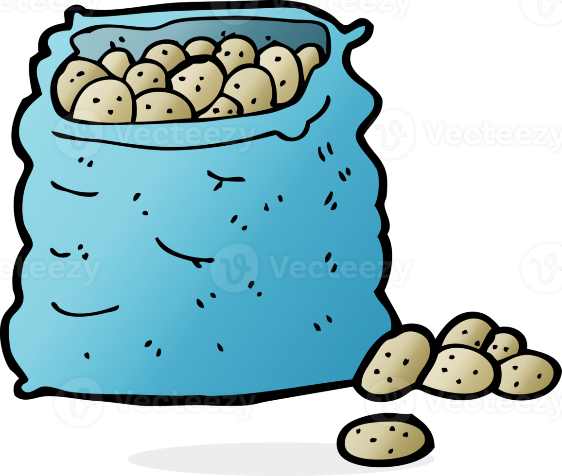 cartoon sack of potatoes png