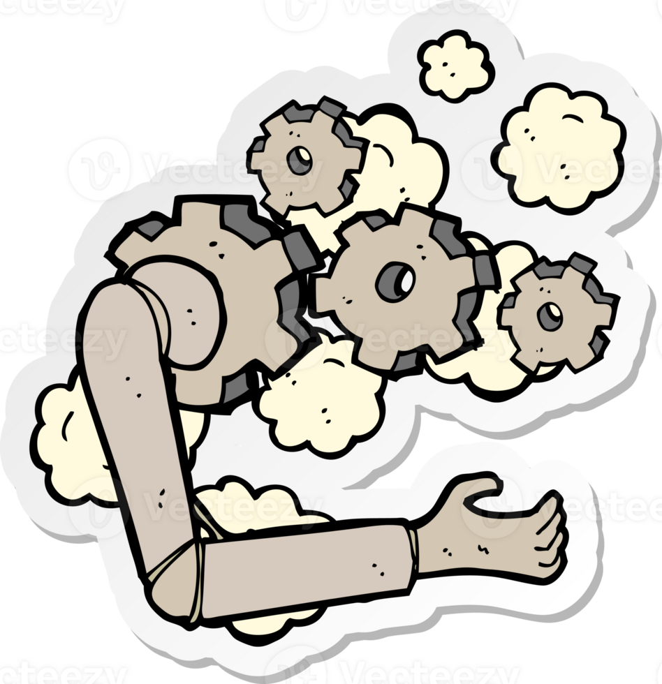 sticker of a cartoon robotic arm png