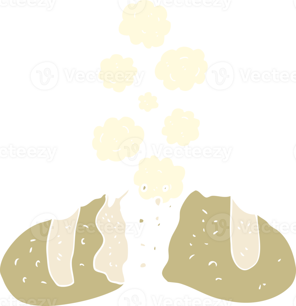 flat color illustration of loaf of bread png
