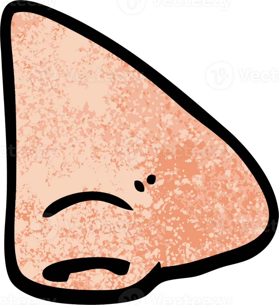 grunge textured illustration cartoon nose png