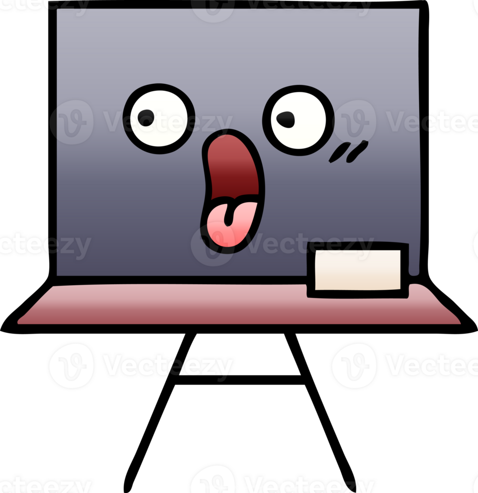gradient shaded cartoon of a chalkboard png