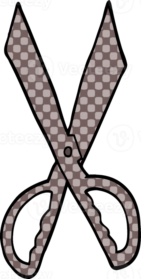 cartoon doodle sewing scissors png