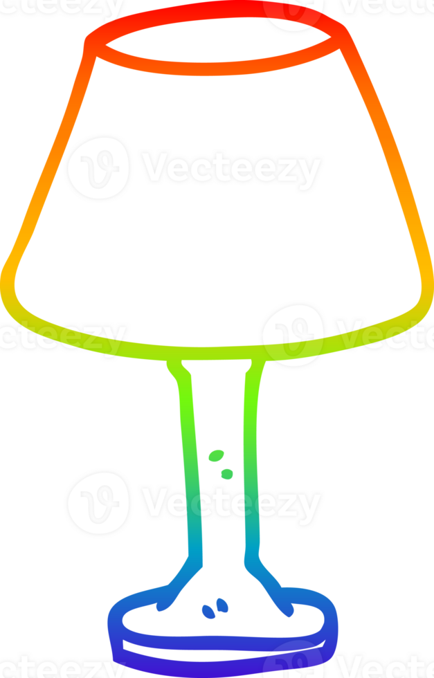 arc en ciel pente ligne dessin de une dessin animé décoratif lampe png