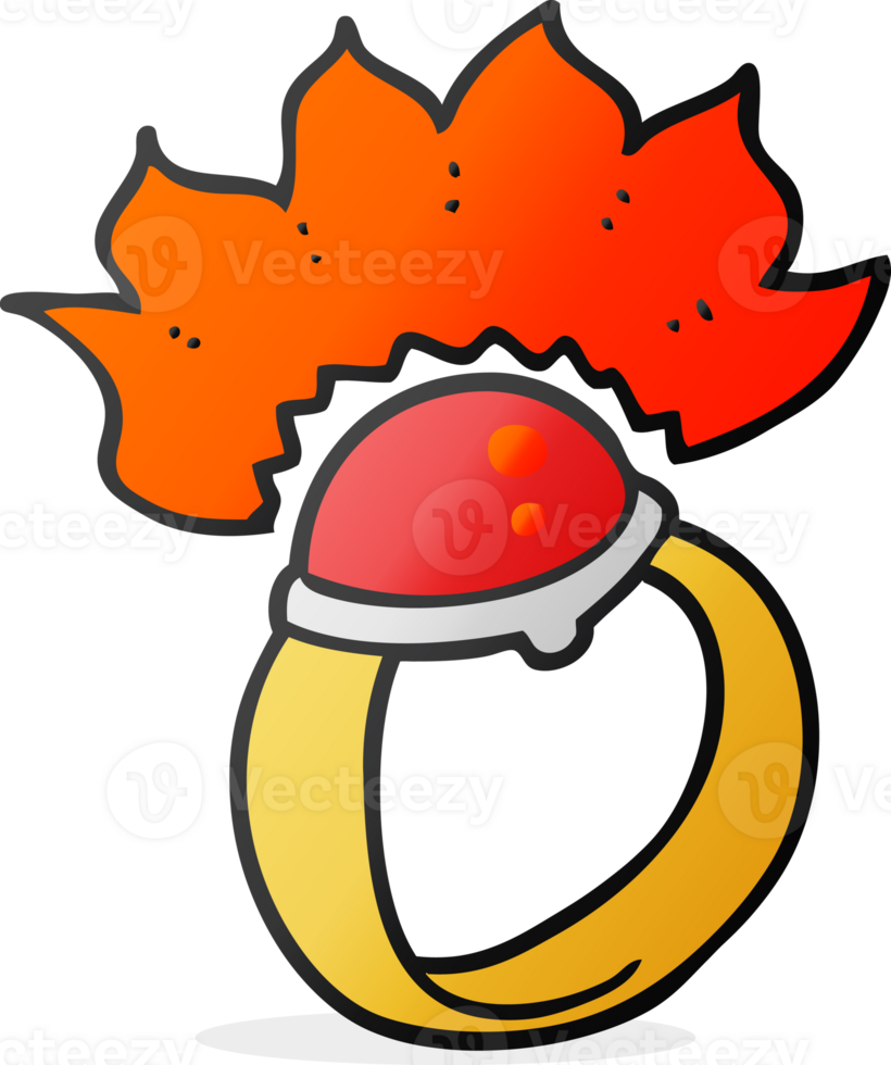 drawn cartoon magic ruby ring png