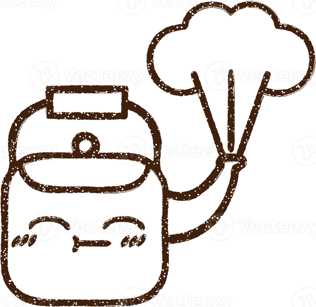 Hot Kettle Charcoal Drawing png