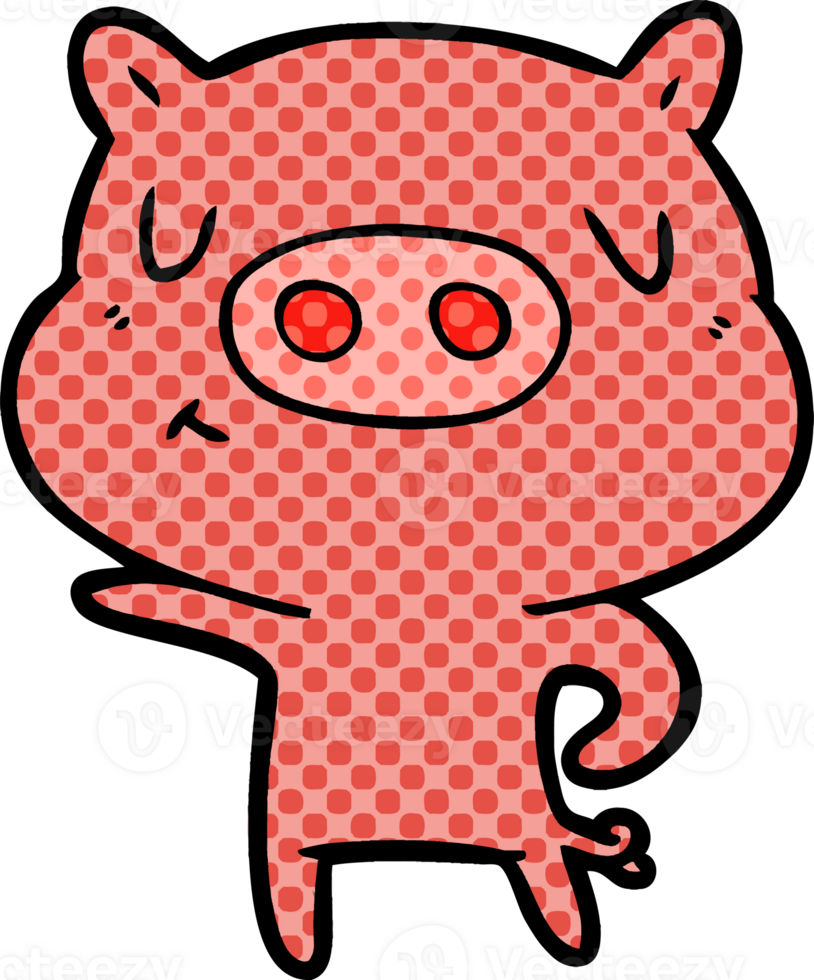 cartoon pig pointing png