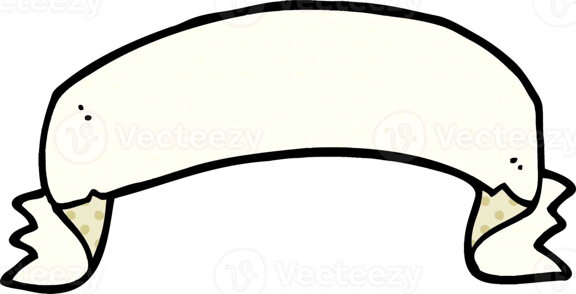 cartoon doodle scroll banner png