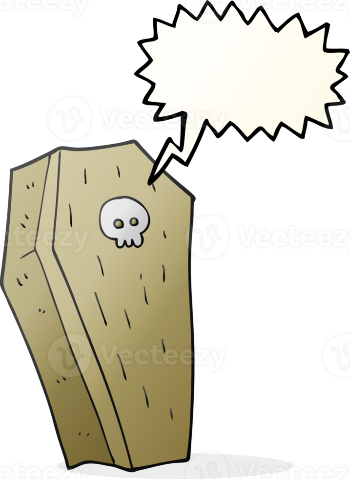 drawn speech bubble cartoon spooky coffin png