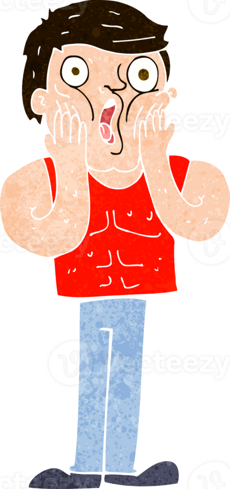 cartoon shocked gym man png