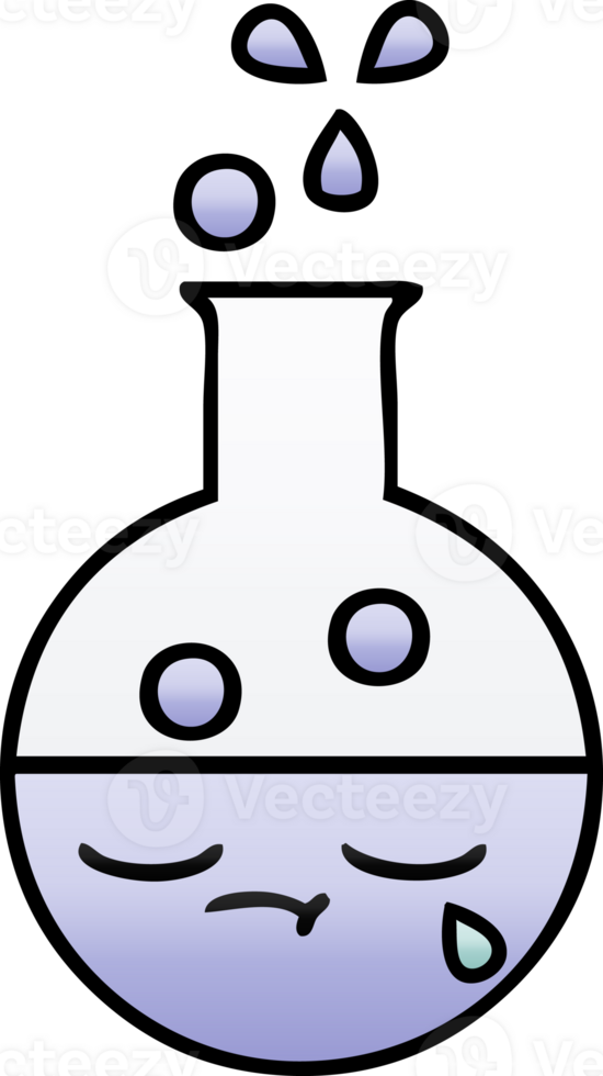 gradient shaded cartoon of a test tube png