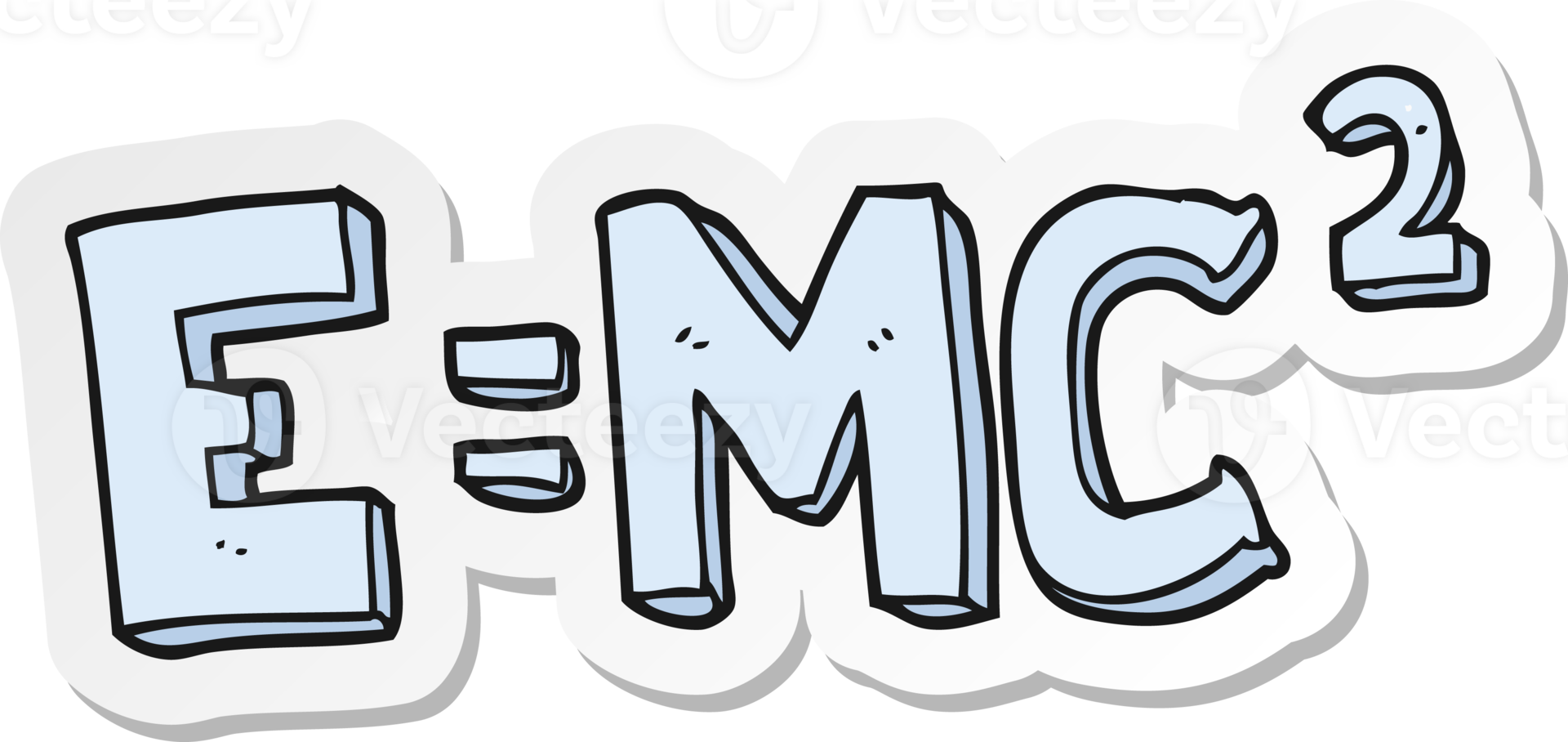 sticker of a cartoon science formula png