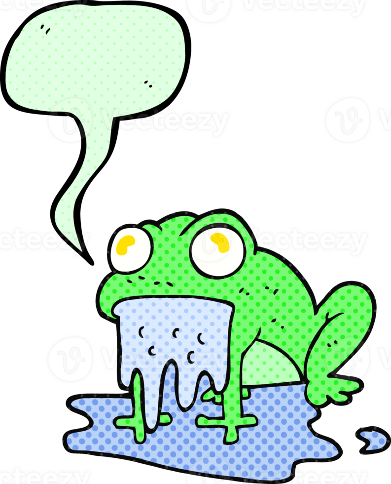 drawn comic book speech bubble cartoon gross little frog png