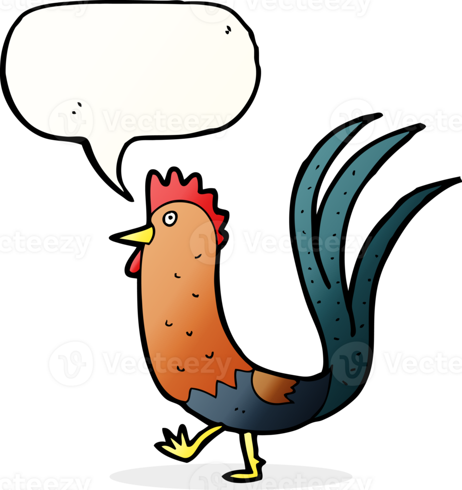 cartoon cockerel with speech bubble png