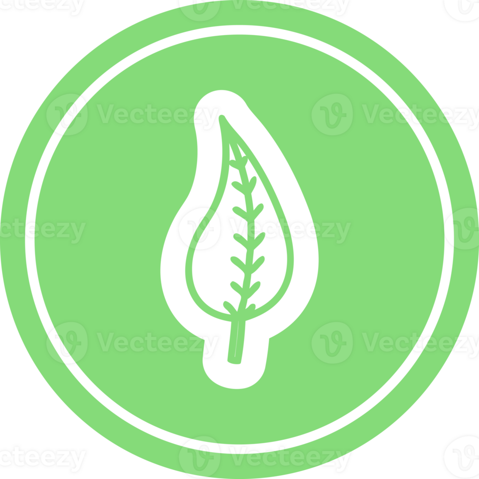 natural leaf circular icon symbol png