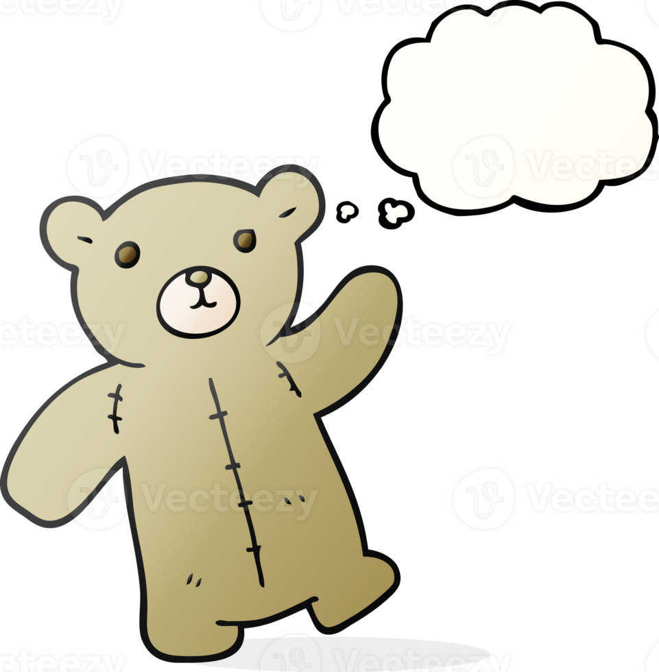 drawn thought bubble cartoon teddy bear png