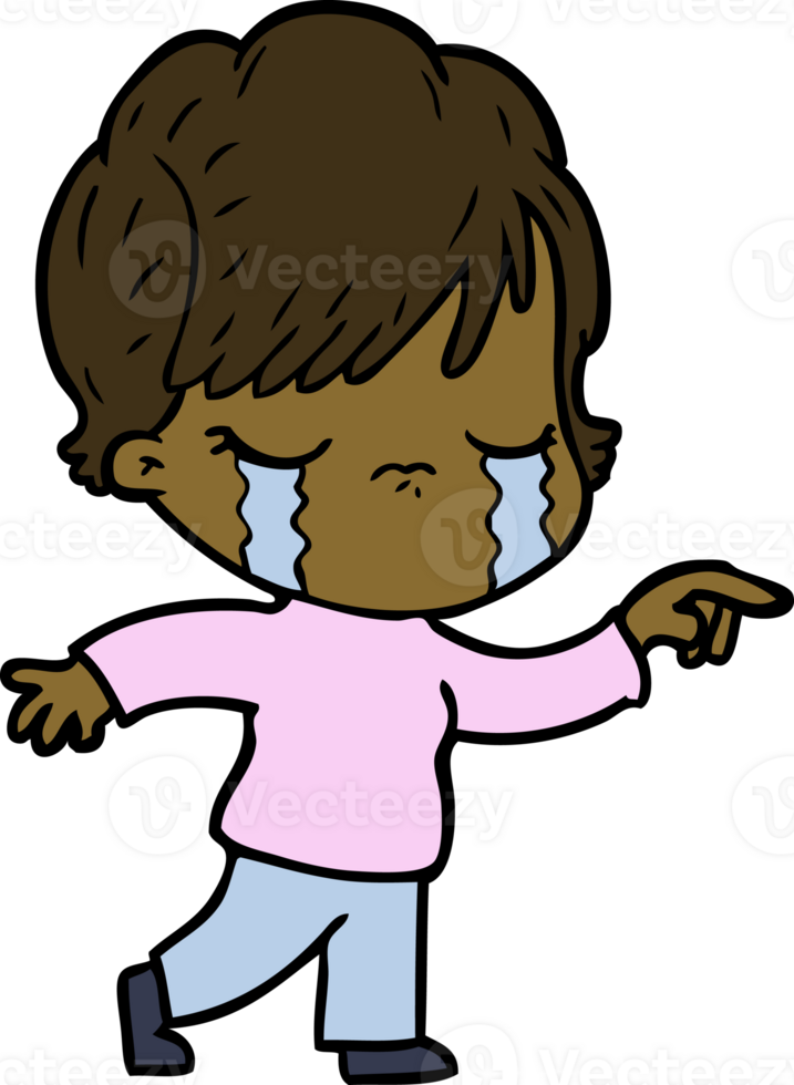 cartoon woman crying png