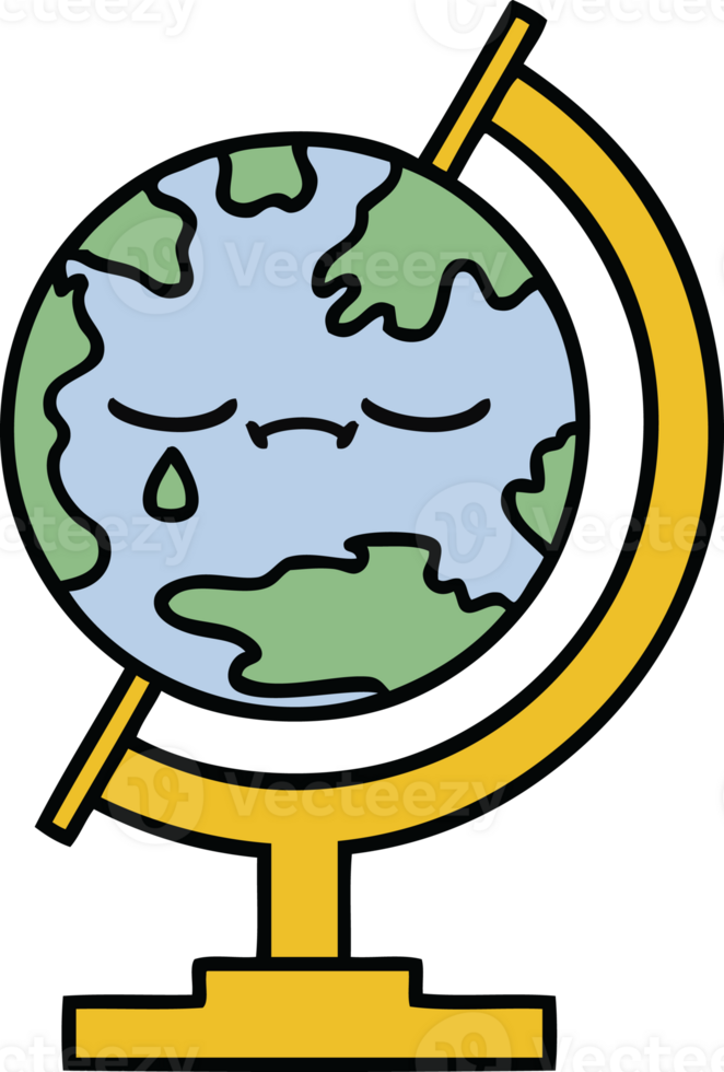 cute cartoon of a globe of the world png