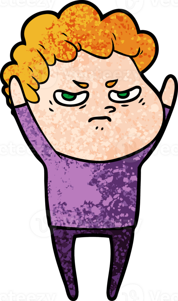 cartoon angry man png