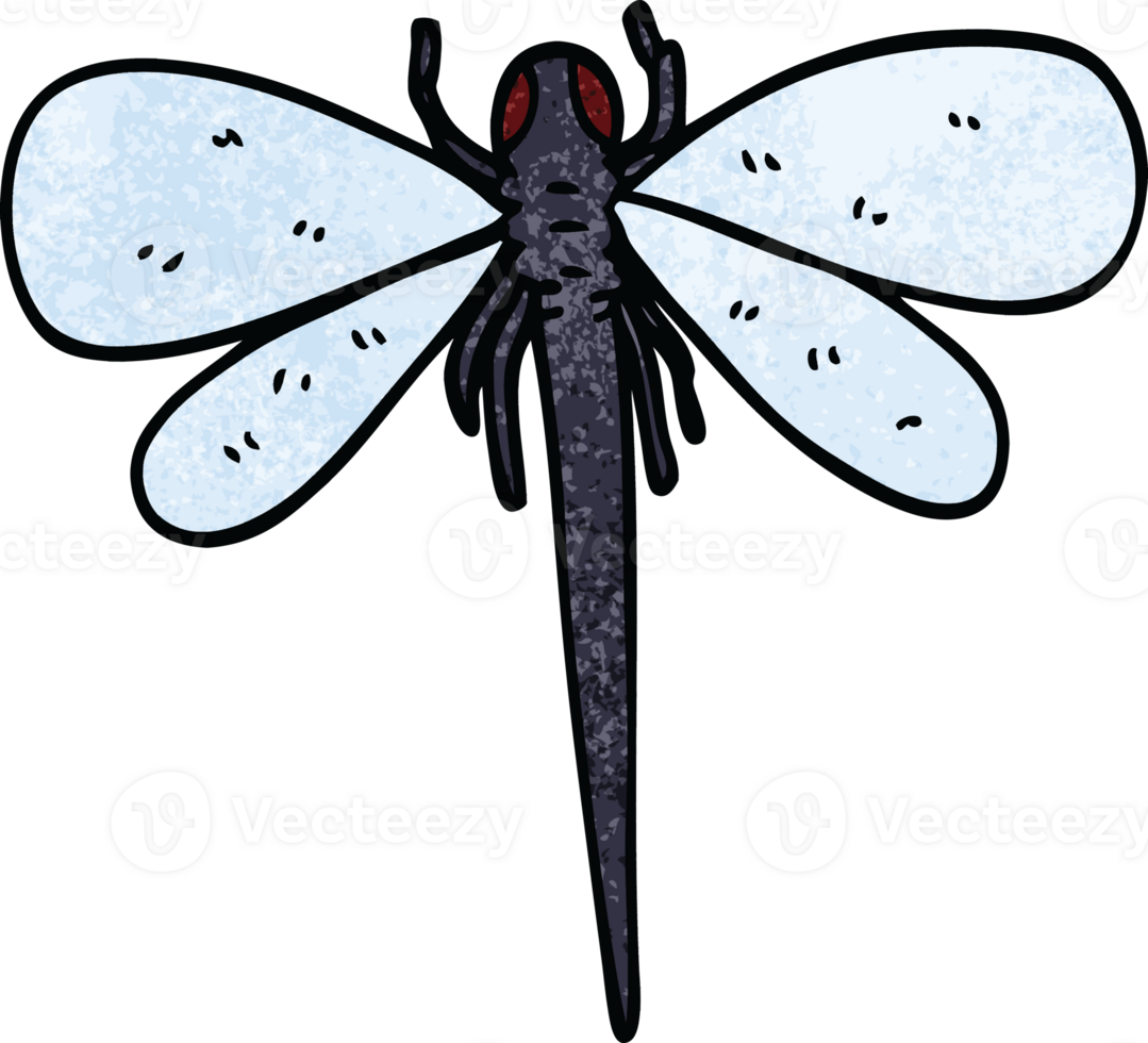 cartoon doodle dragonfly png