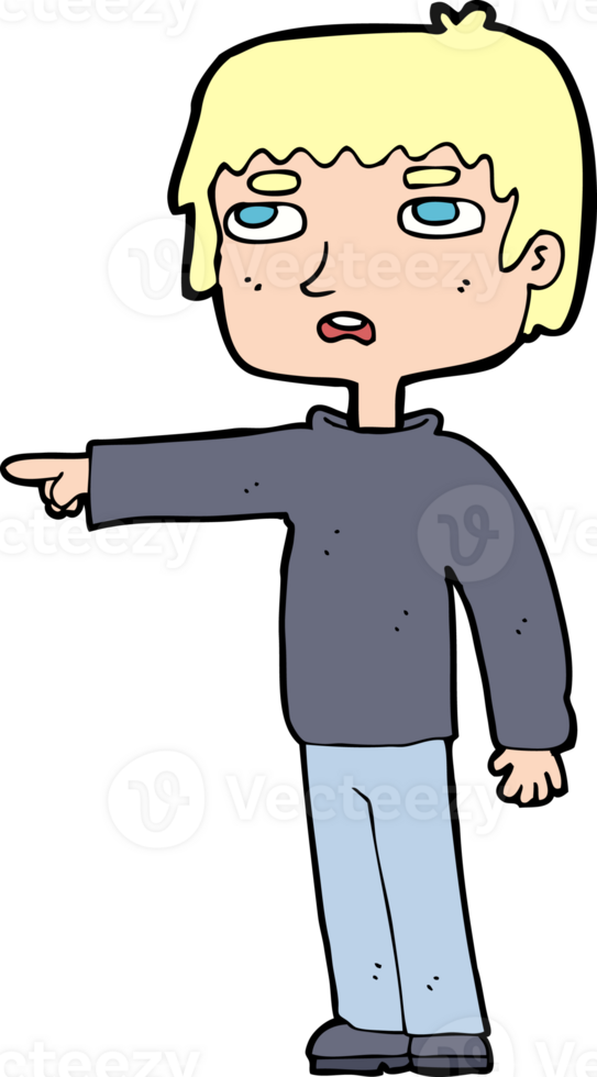 cartoon boy pointing png
