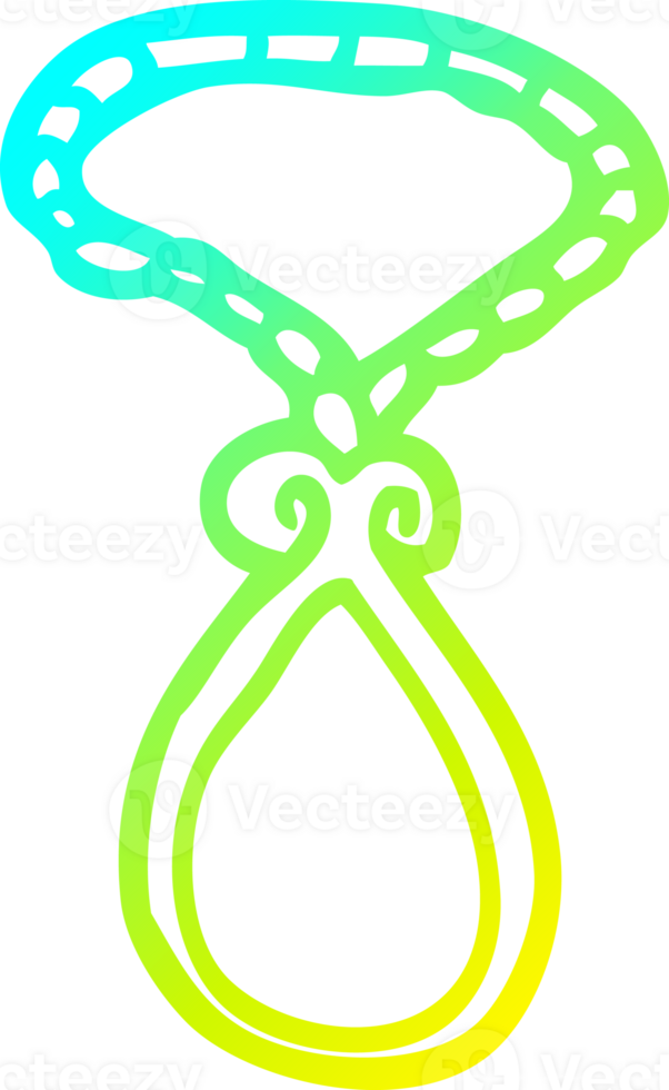 cold gradient line drawing of a cartoon pendant png
