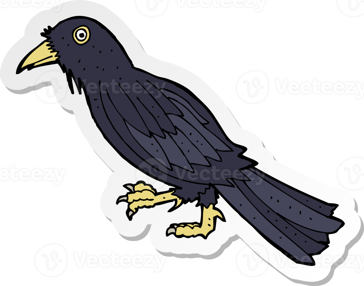 sticker of a cartoon crow png