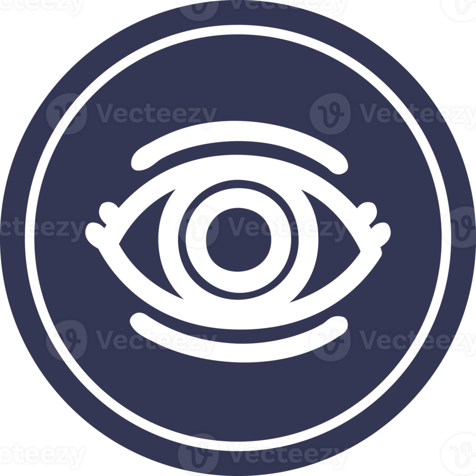 staring eye circular icon symbol png