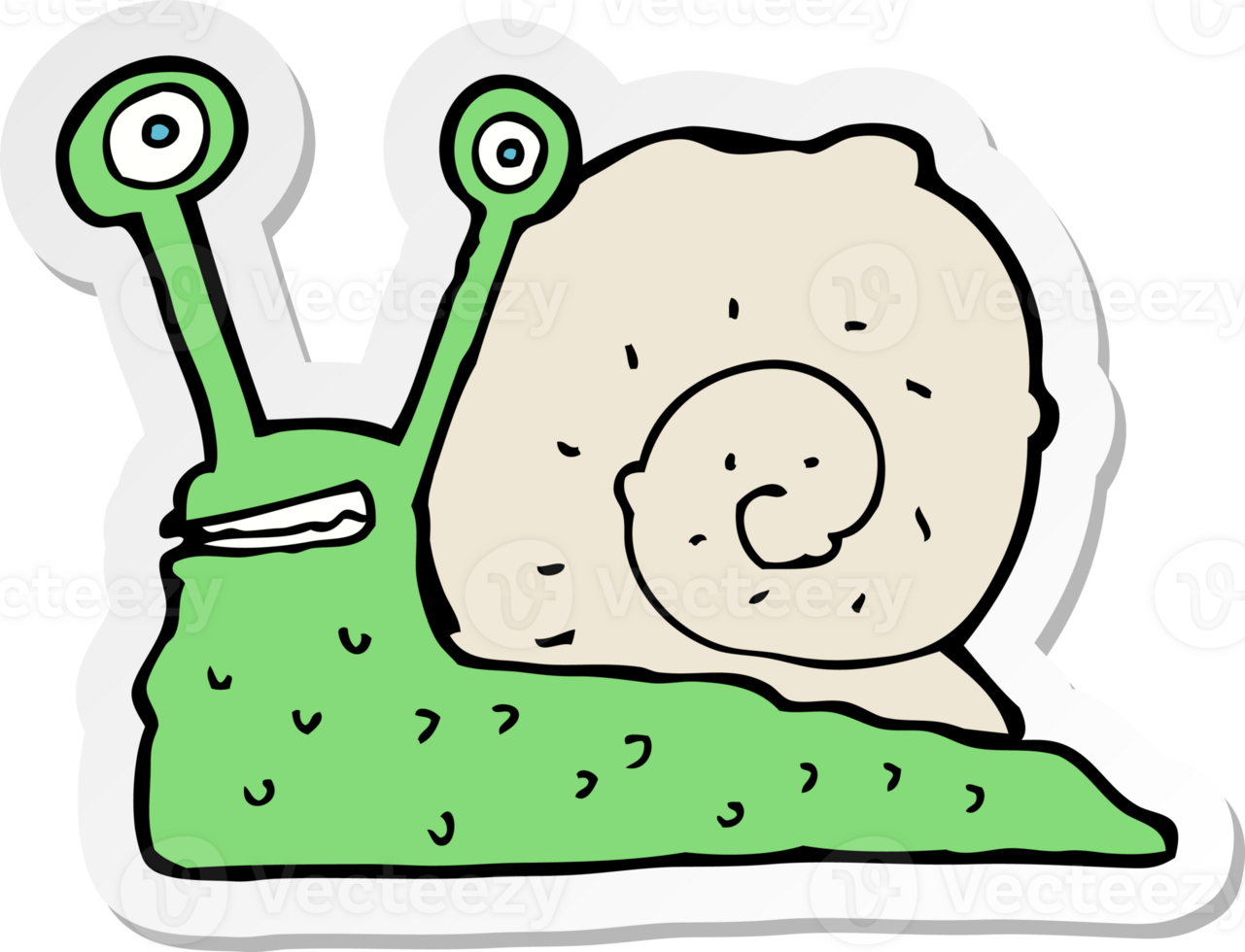sticker of a cartoon snail png