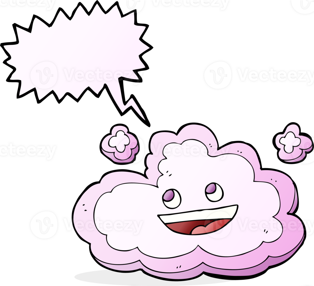 cartoon decorative cloud with speech bubble png