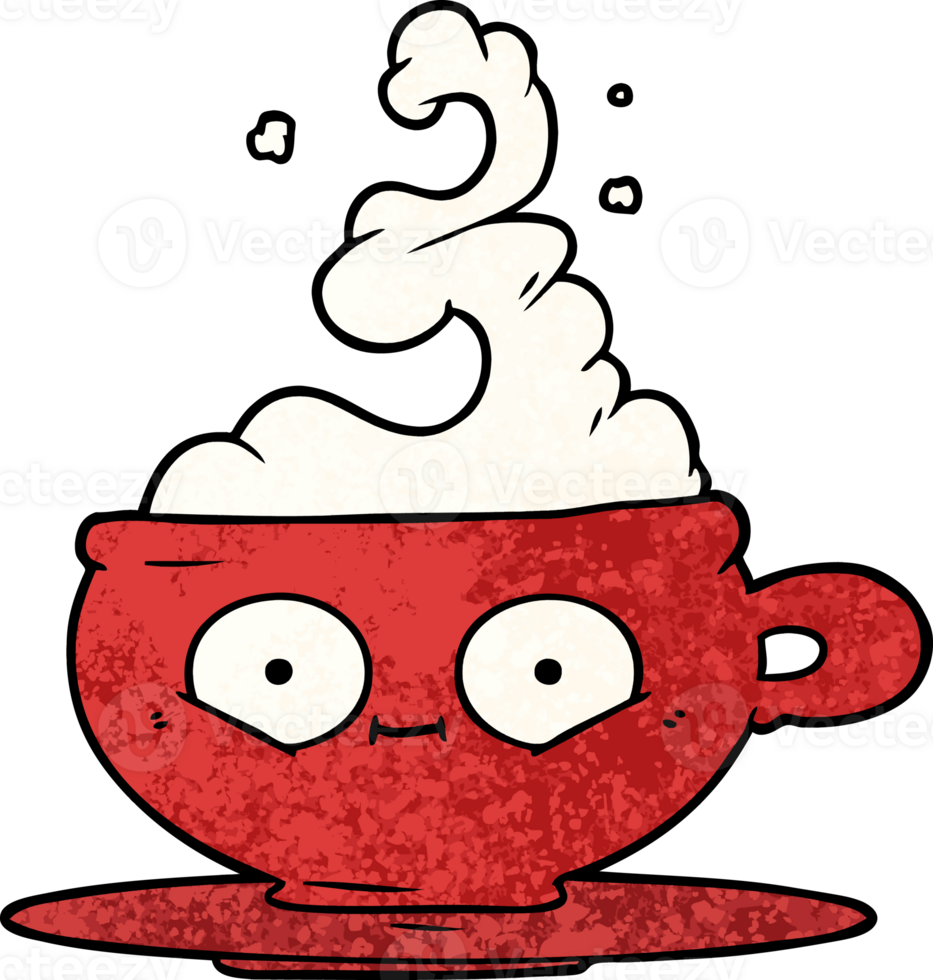 cartoon hot cup of coffee png
