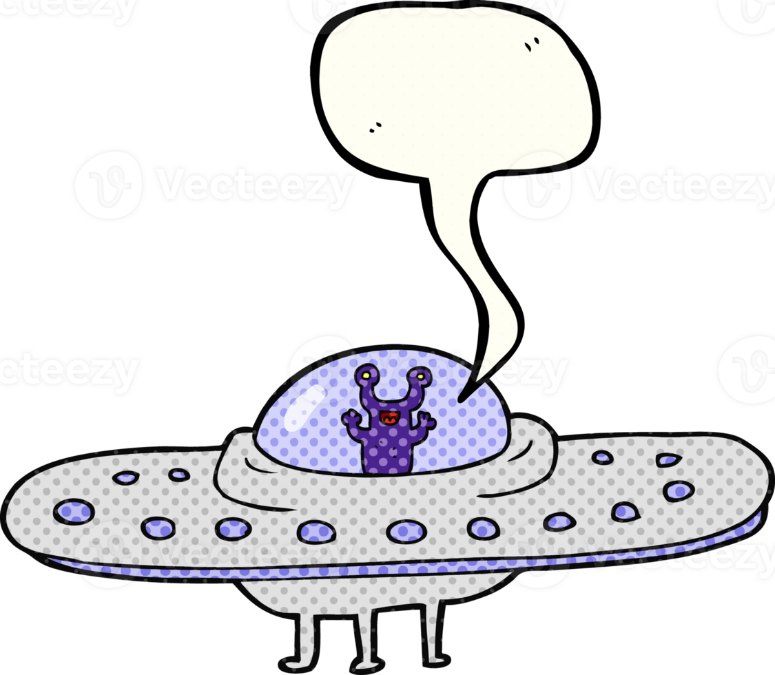 drawn comic book speech bubble cartoon flying saucer png