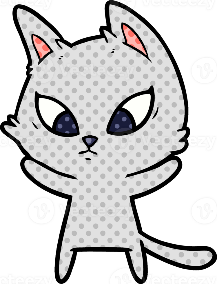 confused cartoon cat png