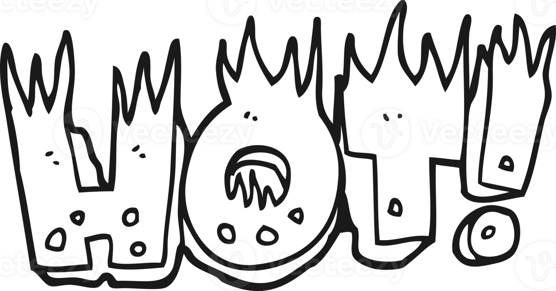 drawn black and white cartoon hot symbol png