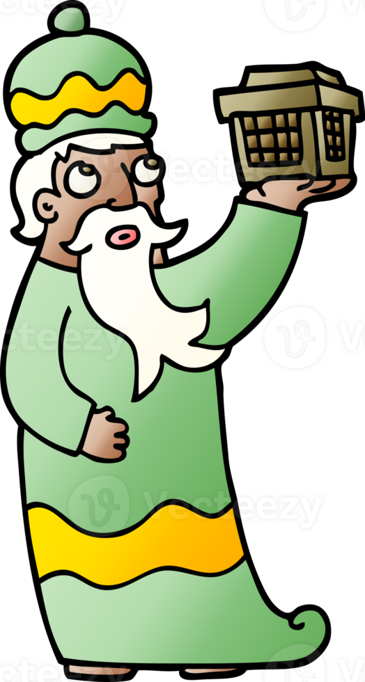 one of the three wise men png gradient illustration cartoon
