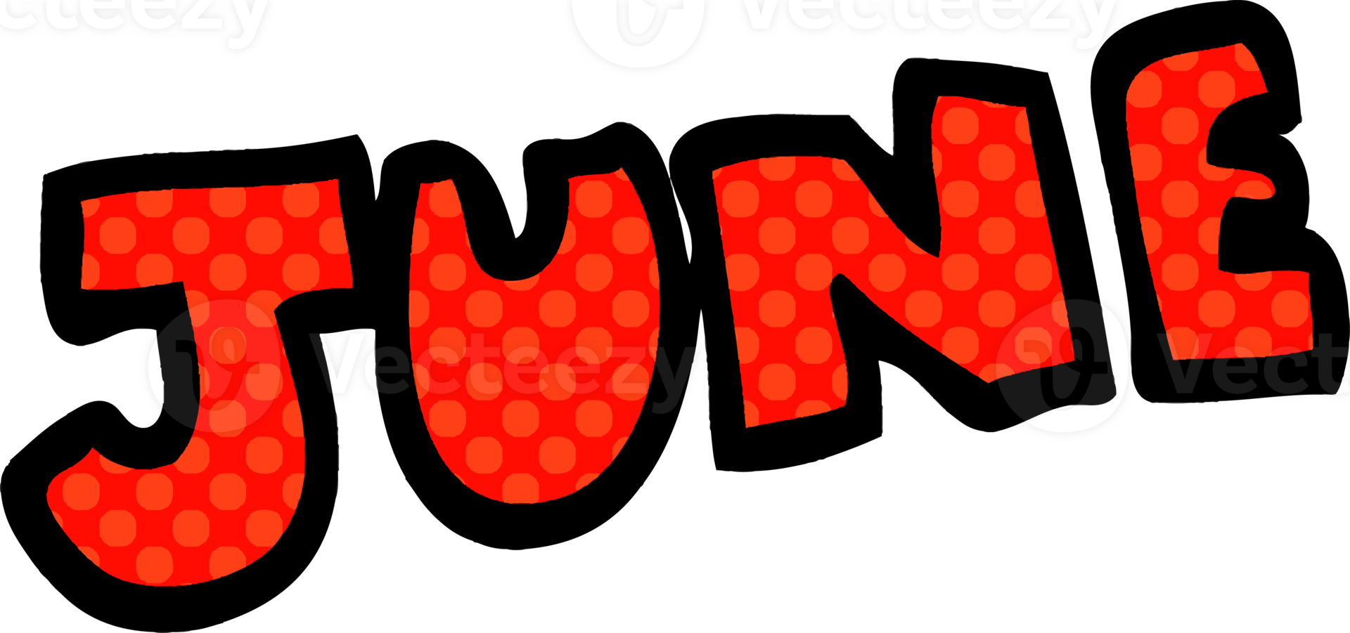 cartoon doodle month of june png
