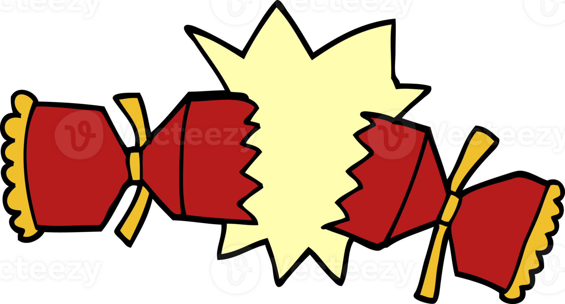 cartoon doodle cracking cracker png